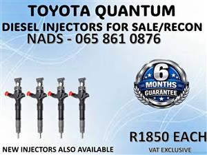 TOYOTA QUANTUM DIESEL INJECTORS FOR SALE / RECON WITH WARRANTY MIDRAND