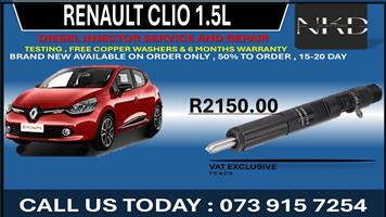 Renault Clio 1.5L Diesel Injectors 