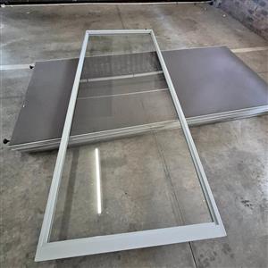Small & large glass panels in aluminium frame