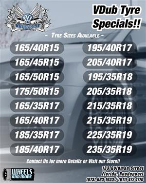 Stretch Tyres 15 - 19 Inch Sale - VDUB Special