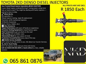 2KD DIESEL INJECTORS FOR SALE ON IMMEDIATE EXCHANGE 