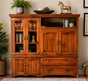 Solid Pine Display Cabinet | Farmhouse Cabinet | TV Unit | Storage Cabinet