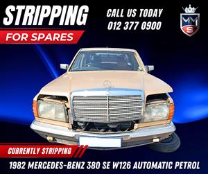 1982 Mercedes-Benz 380 SE W126 Automatic Petrol Stripping for Spares 