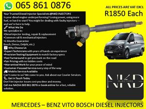 MERCEDES BENZ VITO DIESEL INJECTORS WE SELL ON EXCHANGE OR RECON