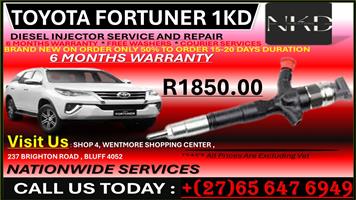 TOYOTA 1KD D4D DIESEL INJECTORS