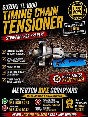 Suzuki TL 1000 Timing chain Tentioner.  Meyerton Bike Scrapyard. New and secondhand spares. We strip