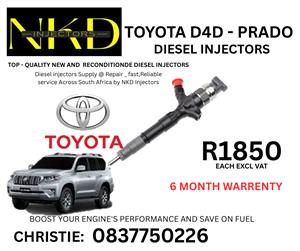 TOYOTA D4D PRADO DIESEL INJECTORS FOR SALE