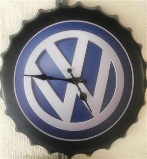 VW Pressed Metal Wall Clock
