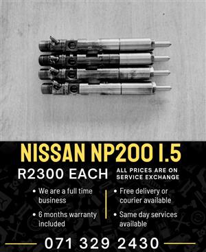 NISSAN NP200 1.5 DIESEL INJECTORS FOR SALE WITH WARRANTY 