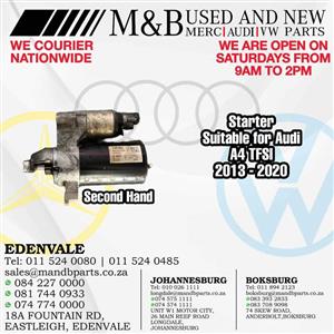 Starter (Second Hand) Suitable for Audi A4 TFSI 2013-2020  Part Number: 06H911021