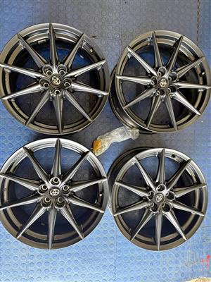 18 INCH TOYOTA 86 GR SPORT DESIGN RIM SET WITHOUT TYRES INCLUDING NUTS PRE-OWNED