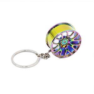 Anodized Alloy Wheel Keyring