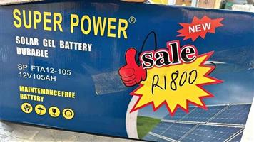 105AH Solar Gel Battery,  New sealed in box with FREE DELIVERY
