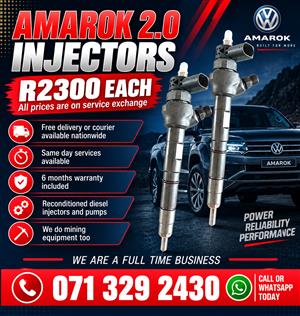VW AMAROK 2.0 INJECTORS FOR SALE WITH WARRANTY INCLUDED 