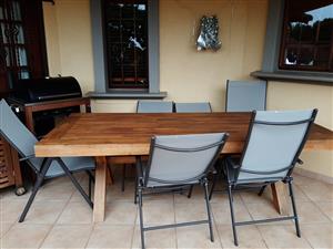 Outdoor big wooden (acacia) table