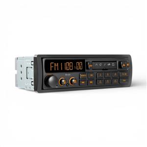 Retro European Style Single-DIN Car Radio Stereo with Bluetooth, USB/SD/AUX & FM/AM for Classic Vehicles