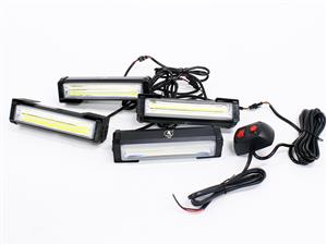 COB LED 4 Piece Emergency Strobe Light Kit (160x30mm)
