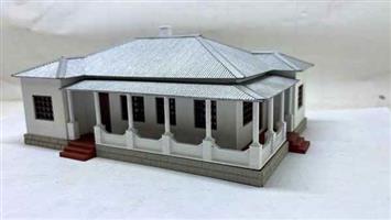 3D Models South African Farmhouse with Veranda HO scale