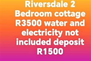 Riversdale Meyerton 2 bedroom cottage to rent