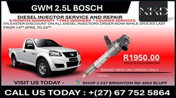Gwm 2.5L Bosch Diesel Injectors on recondition