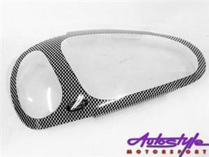 Opel Corsa 94-00 Carbon Fibre Look Headlight Shields