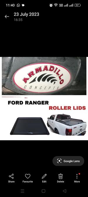 Secondhand Armadillo Roller lid for Ford Ranger Double cab 2.4 for sale
