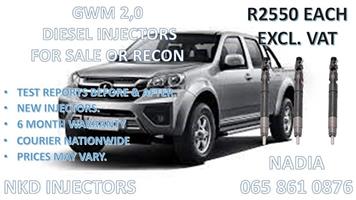 GWM 2,0 DIESEL INJECTORS FOR SALE OR RECON