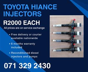TOYOTA HIANCE INJECTORS FOR SALE WITH WARRANTY 