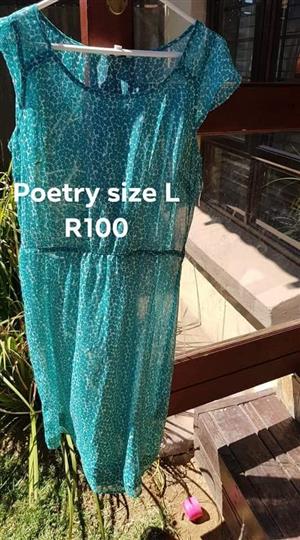 Blue poetry summer dress