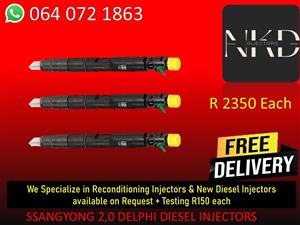 DIESEL INJECTORS FOR SSANGYONG 2,0 DELPHI DIESEL INJECTORS FOR SALE