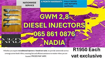 GWM 2,8 DIESEL INJECTORS FOR SALE-RECONDITIONED AND NEW