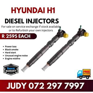 Hyundai H1 Diesel Injectors for sale on service exchange or to recon