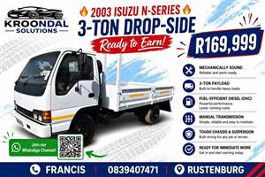 2003 Isuzu N Series 3 ton drop-side truck