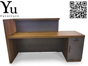 RHH0120 Modern 2-Piece Reception Desk – Oak & Charcoal 