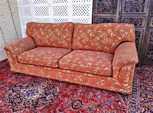 Terracotta Foral Sofa