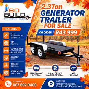 2.3 Ton Generator TRAILER for sale on order