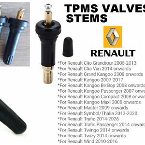 Renault TPMS tyre valves stems
