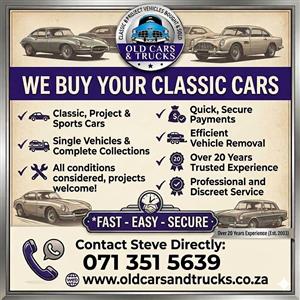 We buy Classic Cars