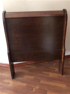 Two wooden headboard fit single beds still in good condition and price for 1.