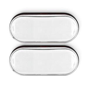 Universal Oval White LED Side Marker - 62x26mm (Pair)