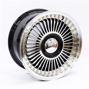 15″ Racing Hart Ferris 4×100 & 4×108 Black Machine Face Alloy Wheels