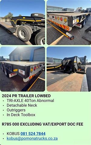 2024 PR TRAILER TRI AXLE SLOPE DECK DETACHABLE LOWBED 40Ton