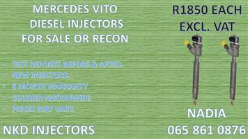 RECONDITIONED MERCEDES VITO DIESEL INJECTORS FOR SALE OR RECON 