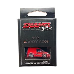 VW Caddy Mk4 Red - Die-Cast Enamel Keychain