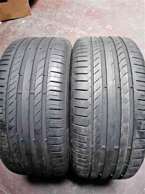 2 X 245/40/18 continental runflat tyres for Mercedes & BMW 