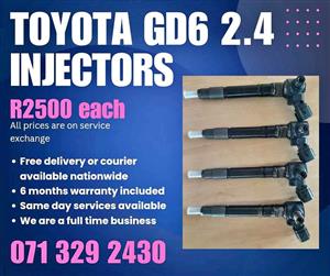 TOYOTA GD6 2.4 DIESEL INJECTORS FOR SALE WITH WARRANTY