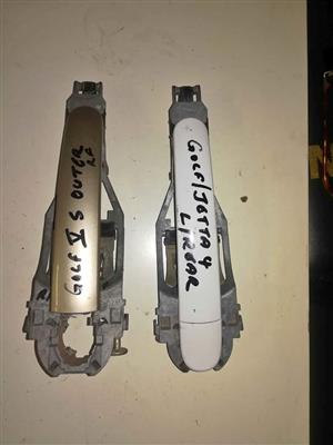 Jetta 4 outer door handles x2 right front,, left rear with bracket