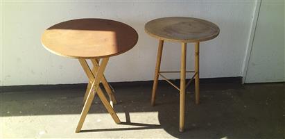 2x Round Wooden Tables