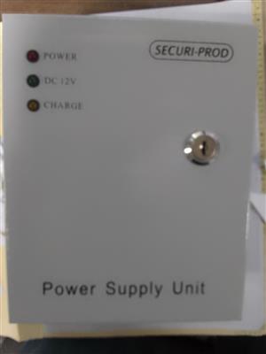 Securi Prod Power Supply & 12 v Battery still in box