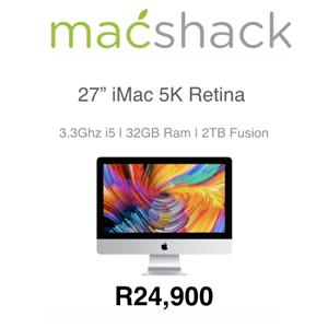 Apple iMac 27-inch 3.3GHz Quad-Core i5 (5K Retina, 2TB Fusion, Silver) - Pre Owned